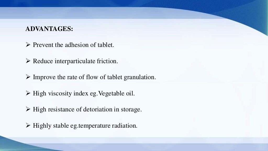 LUBRICANTS USED IN TABLET MANUFACTURING