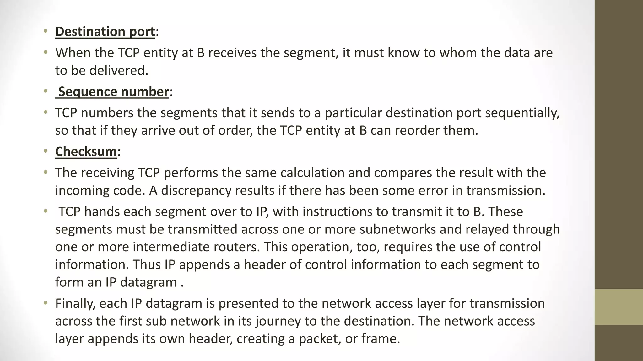 presentation on TCP/IP protocols data comunications | PPT