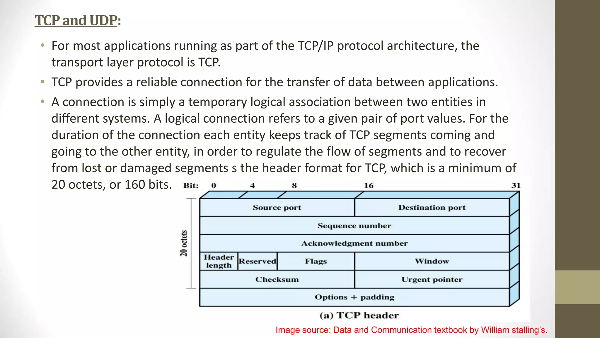 presentation on TCP/IP protocols data comunications | PPT