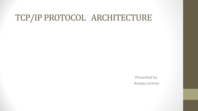 presentation on TCP/IP protocols data comunications | PPT