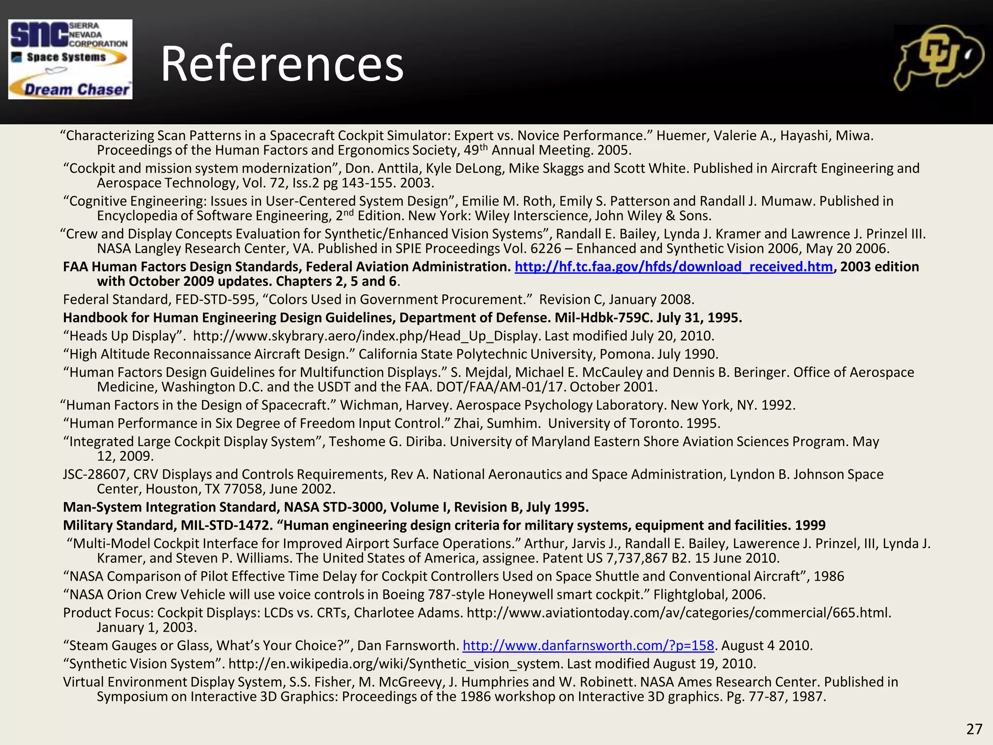 DERP: The Human In The LoopDesign Eye Reference Point (DERP)We need a build-to reference point. Build around human or adjust human to other constraints?16
