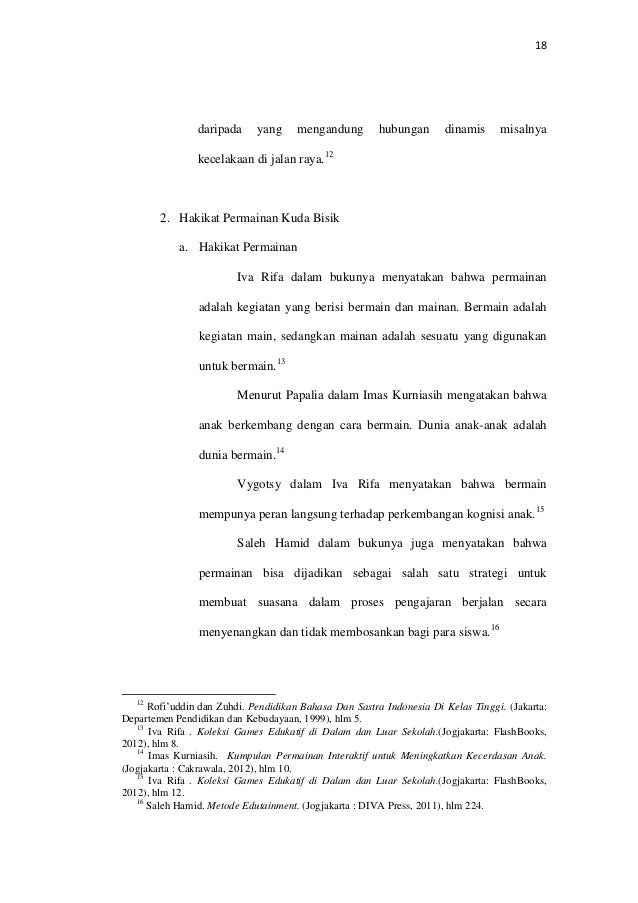 Pengaruh Penggunaan Permainan Kuda Berbisik Dalam