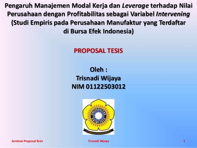 Contoh proposal skripsi manajemen sdm pdf