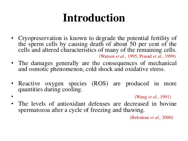 Sperm and oxygen