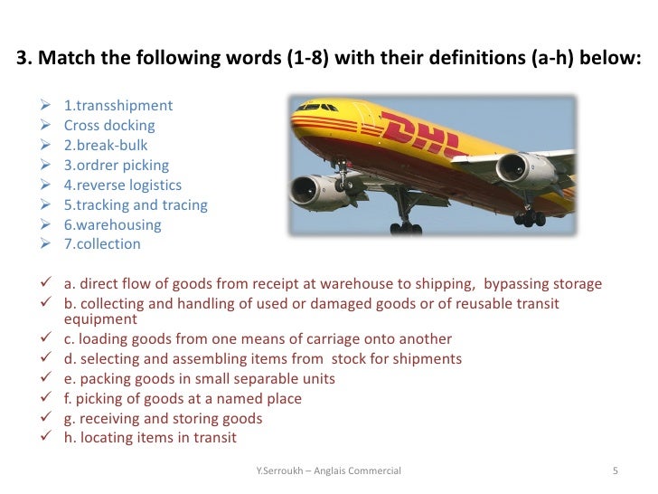 Logistics in English Terms