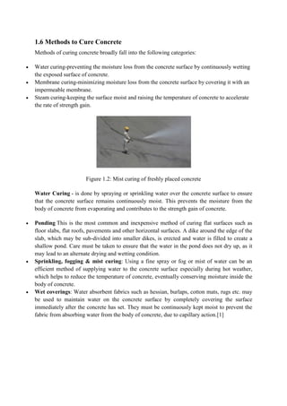 Internal Curing INTERNAL CURING using Different admixtures- pdf | PDF