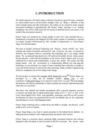 google tango technology Seminar report | PDF