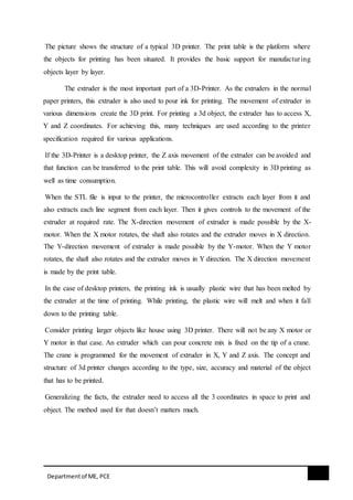 Seminar report 3d printing | DOCX