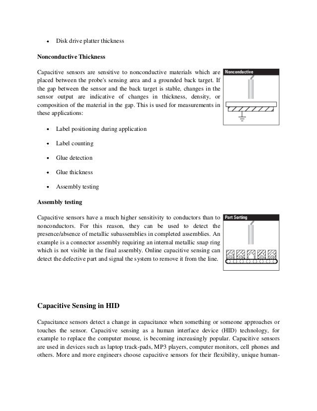 Seminar Report Capacitive Sensors