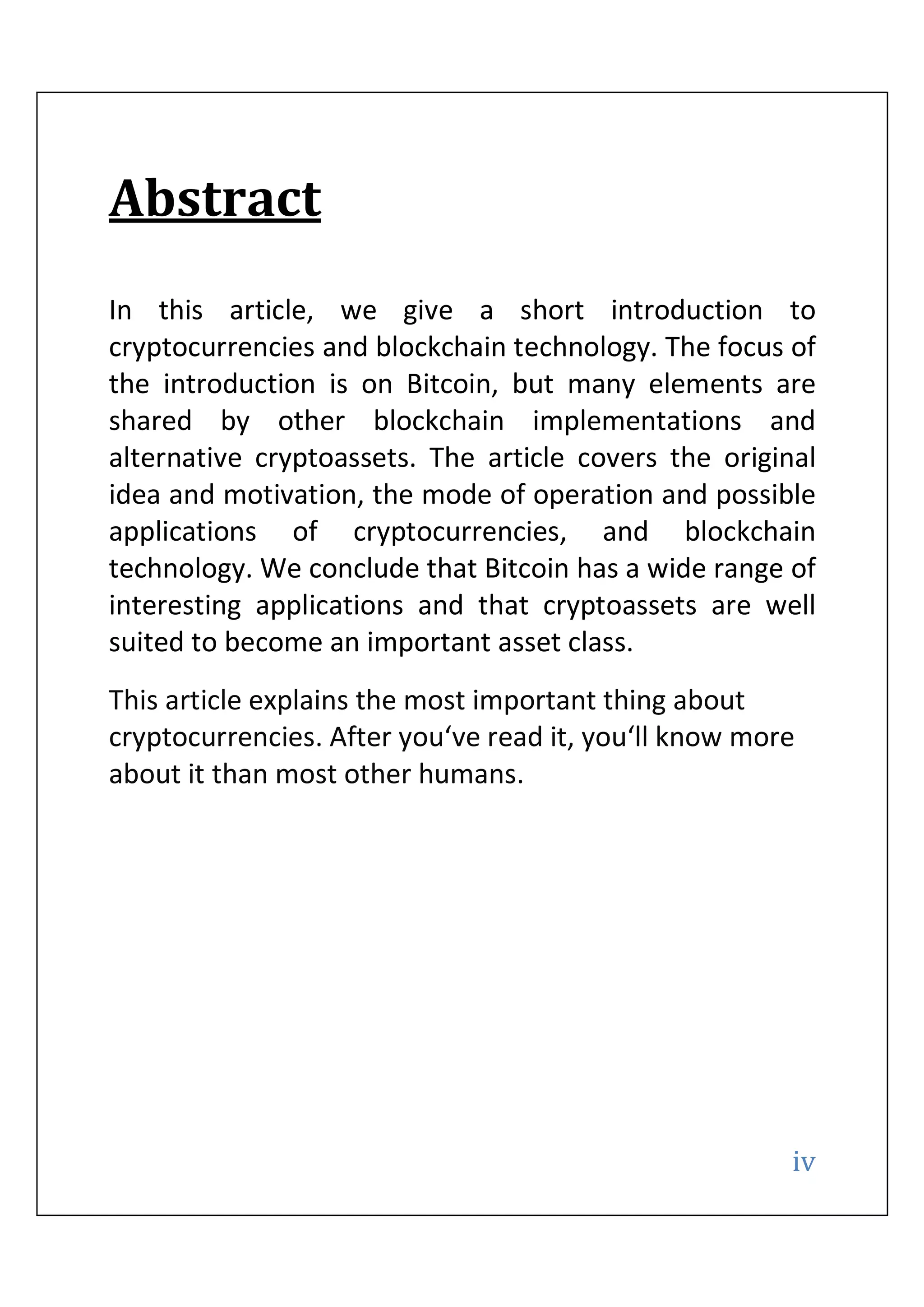 Introduction To CryptoCurrency | PDF