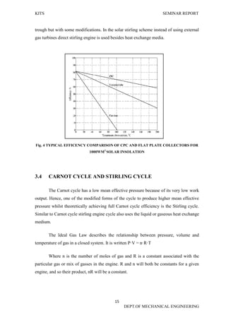SOLAR STIRLING ENGINE seminar report | PDF