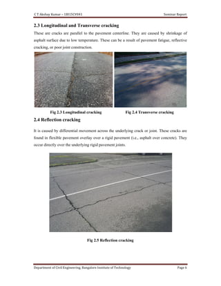 "Pavement failures and their Maintenance" Technical Seminar report | PDF
