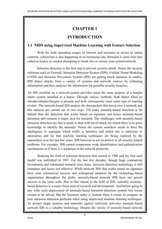 Seminar Report | Network Intrusion Detection using Supervised Machine ...