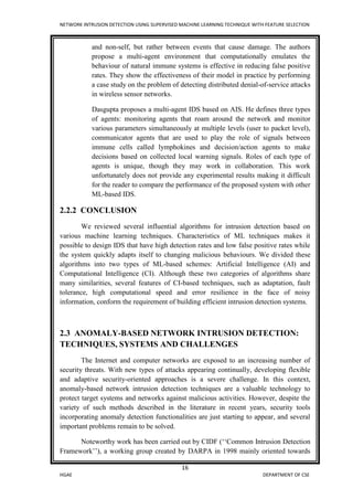 Seminar Report | Network Intrusion Detection using Supervised Machine ...