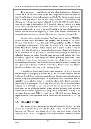 Seminar Report | Network Intrusion Detection using Supervised Machine ...
