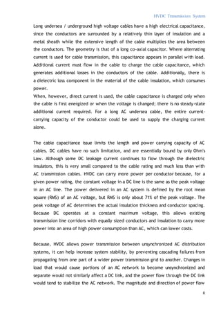High Voltage Direct Current Transmission System Report | DOCX