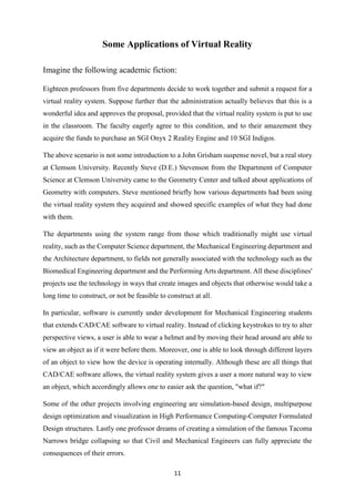Seminar report on augmented and virtual reality | PDF