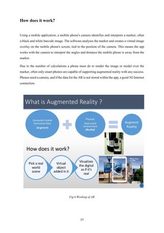 Seminar report on augmented and virtual reality | PDF