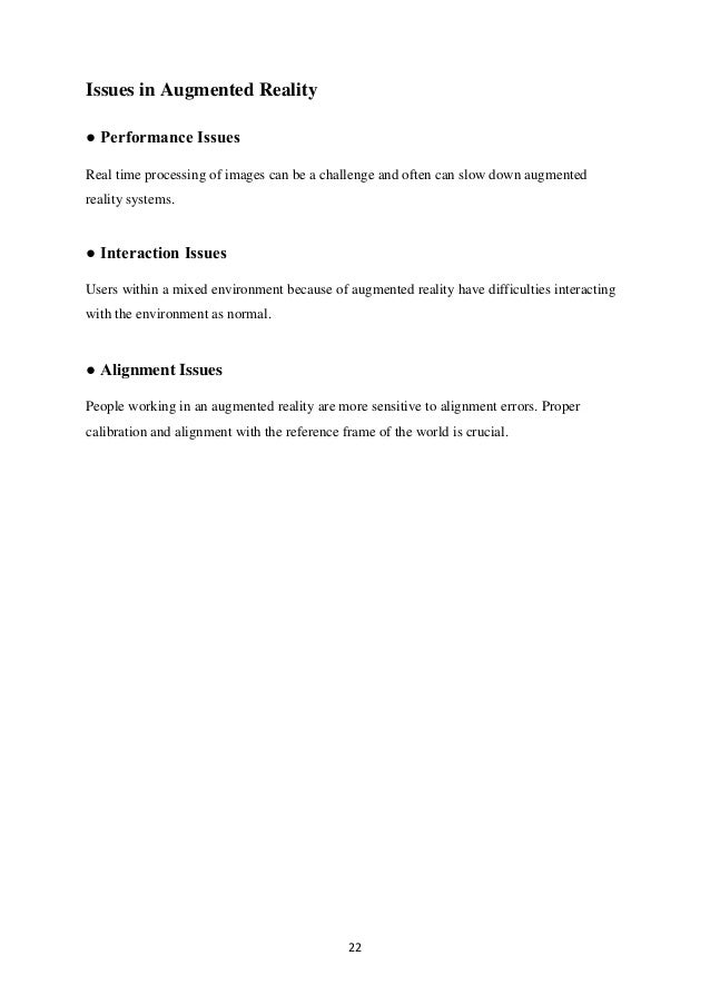 Seminar report on augmented and virtual reality