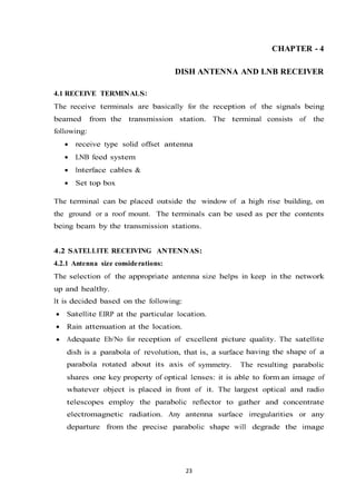 Seminar report on dth | PDF