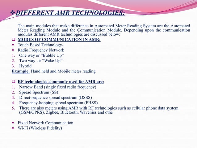 automatic meter reading for billing purpose