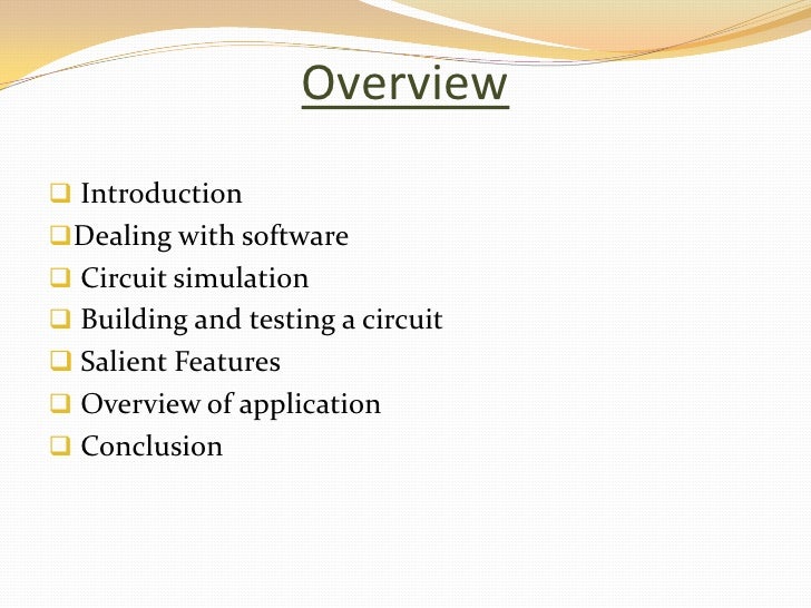 Electronics workbench simulation software
