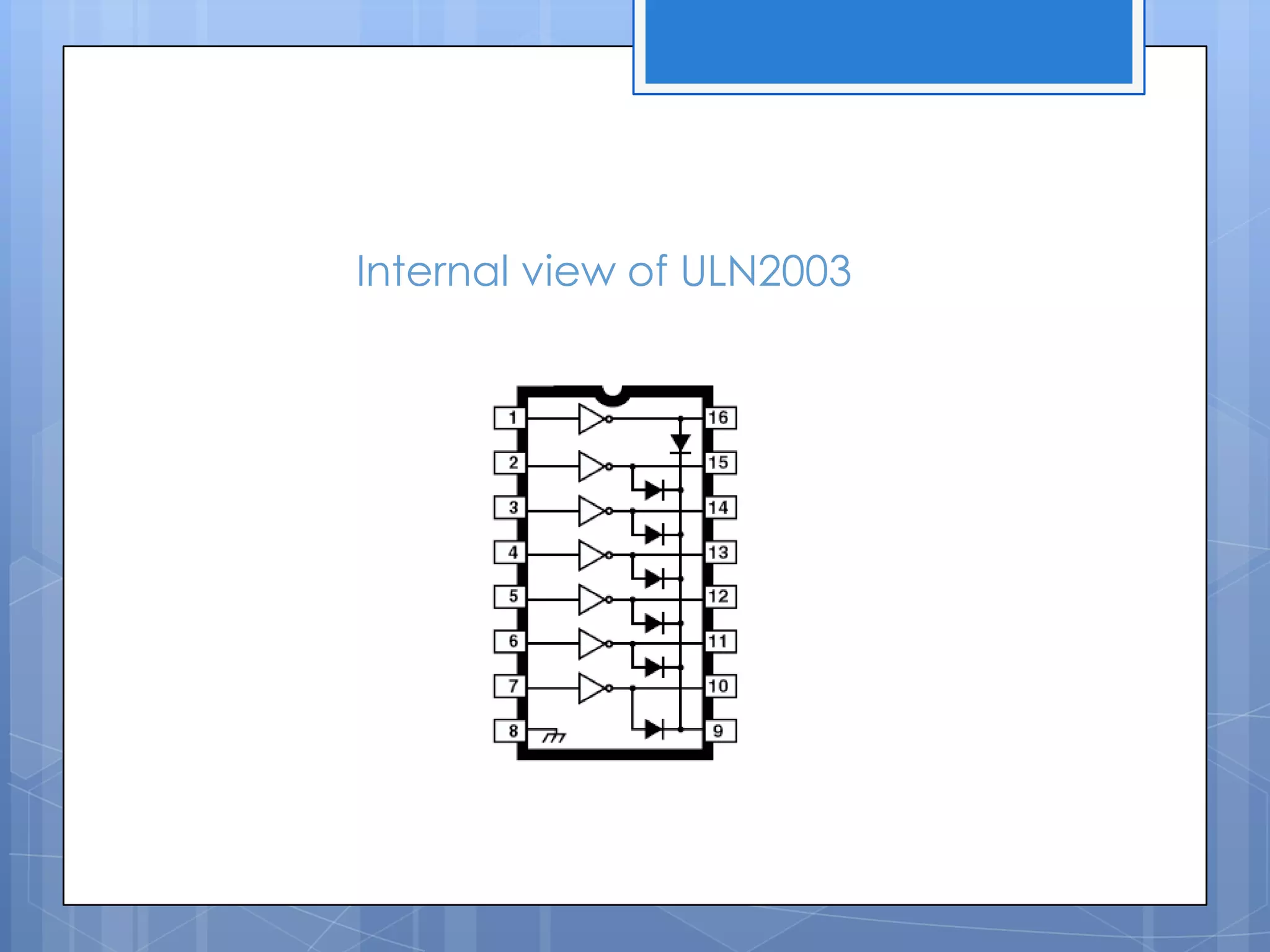 Internal view of ULN2003
 