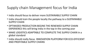 Driving Sustainable and Innovative Supply Chain Management in India | PPTX