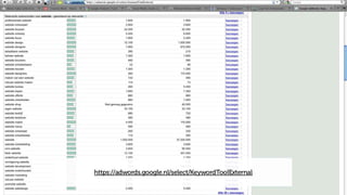 Search engine optimalisation Seminar (the basics)