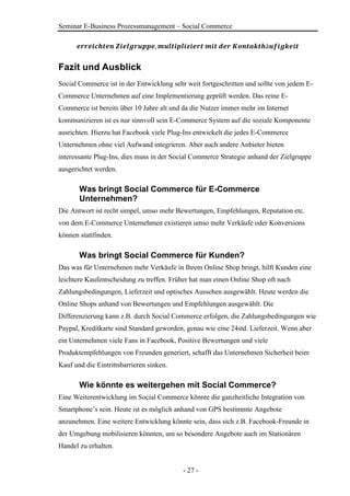 Social Commerce - Grundlagen, Implementierung & Messbarkeit