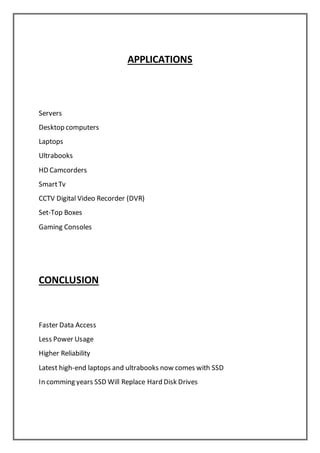 Seminar report on third generation solid state drive | DOCX