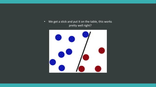 • We get a stick and put it on the table, this works
pretty well right?
 