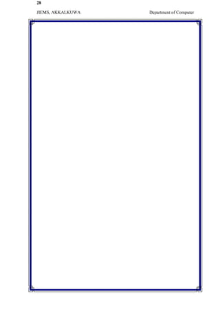 28
JIEMS, AKKALKUWA Department of Computer
 