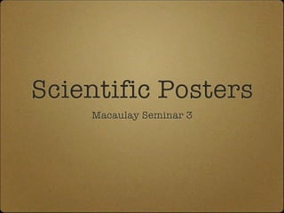 Seminar three poster presentation 
