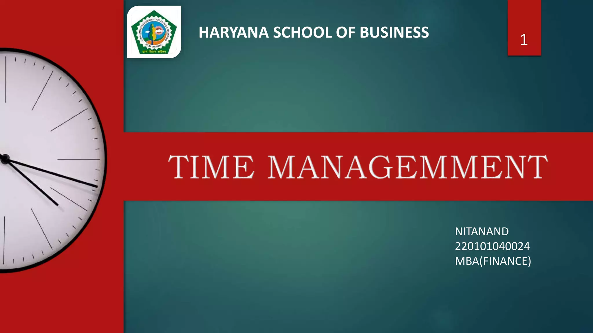 Time management ppt for seminar pptx