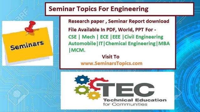 Download Latest Seminar Topics With Pdf