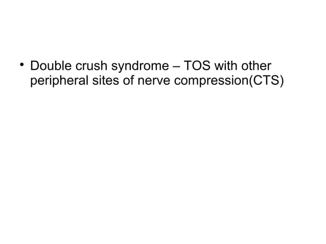 Seminar tos THORACIC OUTLET SYNDROME | PPT