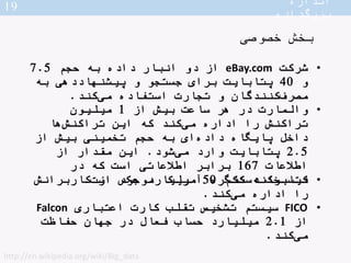 ‫تحل‬ ‫و‬ ‫تجزیه‬‫یل‬
‫استفاده‬ ‫و‬
‫و‬ ‫مدیریت‬
‫داده‬ ‫ذخیره‬
‫بزرگ‬ ‫های‬‫تحلیل‬ ‫و‬ ‫تجزیه‬
‫توسعه‬ ‫تحلیل‬ ‫و‬ ‫تجزیه...
