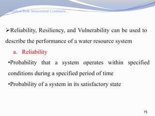 a study material for risk assessments in water supply | PPTX