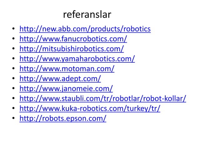 Endüstriyel Robotlar: Türleri, Kullanım Alanları ve Temel Özellikleri - Slayt 16