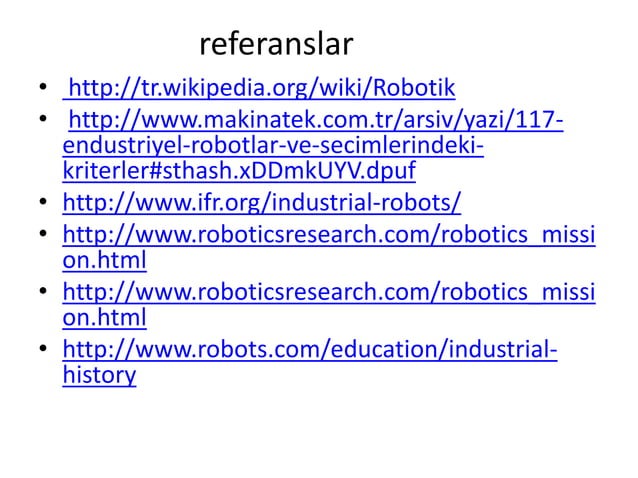 Endüstriyel Robotlar: Türleri, Kullanım Alanları ve Temel Özellikleri - Slayt 17