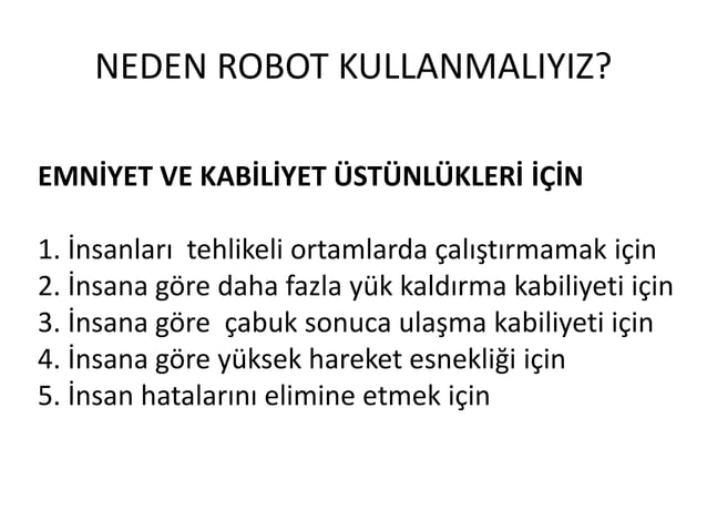 Endüstriyel Robotlar: Türleri, Kullanım Alanları ve Temel Özellikleri - Slayt 4