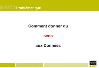 ProblématiqueComment donner dusensaux Données