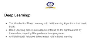 role of machine learning and deep learning | PPTX