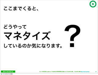 2011     10   24   cayto inc.   108-0072   6-21-4 T 03 5475 3385 F 03 5475 3386 http://www.cayto.jp/   22

2011   10   27
 