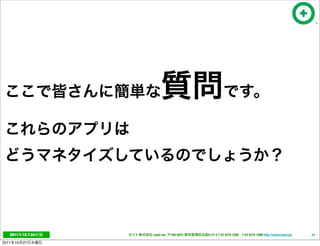 2011     10   24   cayto inc.   108-0072   6-21-4 T 03 5475 3385 F 03 5475 3386 http://www.cayto.jp/   23

2011   10   27
 