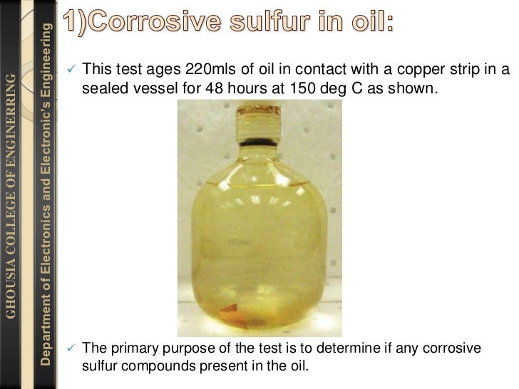 TRANSFORMER OIL TESTING FOR CORROSIVE SULFUR BY SHIVAKUMAR