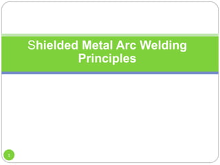 S hielded Metal Arc Welding Principles 