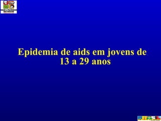 Epidemia de aids em jovens de 13 a 29 anos 