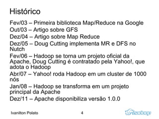 O número de nós em um cluster não é constante! Computação nas nuvens Disponibilidade de computação e dados Escalabilidade de aplicações Computação sob demanda 
